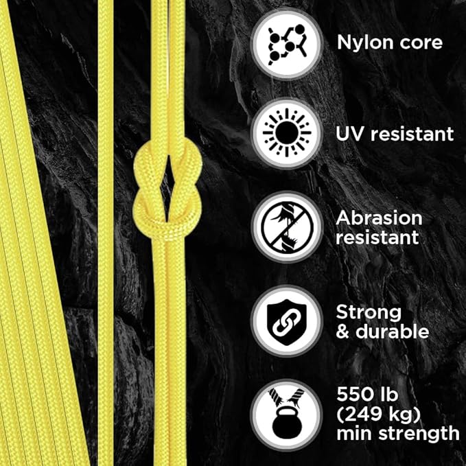 TECEUM 5/32" Paracord Rope 1000 – 1000ft / 200ft / 100ft / 50ft – Tactical Parachute Cord 4mm – 45+ Colors – Nylon String for Survival & Camping Gear – Stripe Cord for Survival – Utility Rope