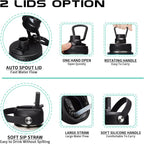 2/3 Gallon Water-Bottle with Straw & Spout Lids - 87oz Insulated Water Bottle Cold-48h Hot-24h, Men Women Stainless Steel Water Jug Travel Mug w/Strap Carrier Bag, Paracord Handle, Protective Boot