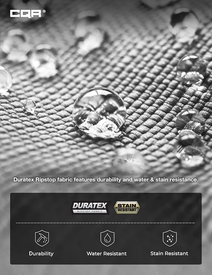 CQR Men's Tactical Pants, Water Resistant Ripstop Cargo Pants, Lightweight EDC Work Hiking Pants, Outdoor Apparel