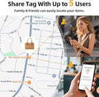 Esky Air Tracker Tag-1 Pack, Smart Bluetooth Luggage Tracker Compatible with Apple Find My APP (Only for iOS, Not for Android), Key Finder and Item Locator for Luggage, Backpack, Suitcases, Wallet
