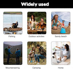 Portable Folding Camping Stool, Travel Fishing Chair Quad Frame Camping Chair Maximum Weight 290 lbs Lightweight Outdoor Folding Garden Chair for Hunting, Hiking, Party, Beach and Painting (Black)