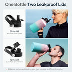 BUZIO Vacuum Insulated Stainless Steel Water Bottle 64oz (Cold for 48 Hrs/Hot for 24 Hrs) BPA Free Double Wall Travel Mug/Flask for Outdoor Sports Hiking, Cycling, Cam,Camping, Running, Bubble Gum