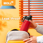 Kids Water Bottle-12 oz Stainless Steel Vacuum Insulated Sports Water Bottle for School, Reusable Metal Travel Water Flask with Silicone Boot (Orange)