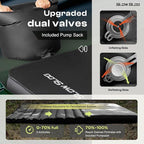 Self-Inflating Sleeping Pad with Portable Electric Air Pump, 4in Thick Memory Foam Camping Mattress for Tent Cot & Car Travel, Fast Inflate & Deflate Camping Pad