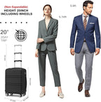 Kono 20'' Carry on Luggage Lightweight with Spinner Wheel TSA Lock Hardside Luggage Durable Small Carry on Suitcase Black