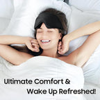 Sleep Mask - Total Blackout 3D Sleeping Mask, Super Lightweight & Silky Soft Eye Mask for Sleeping, Fully Adjustable Fit for Home, Office, Traveling, Meditation, Yoga, Black