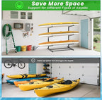 Kayak Storage Rack, Heavy-Duty Freestanding Kayak Racks for outdoor and Indoor storage, Kayak Stand for Garage, Rust-Proof Powder Coated Steel Kayak Holder for Canoes, Surfboards, Paddleboards,