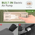 Self Inflating Sleeping Pad with Electric Pump, 4" Ultra-Thick Memory Foam Camping Pad with Pillow, 9.5 R-Value Insulated Camping Mattress, Army Yellow