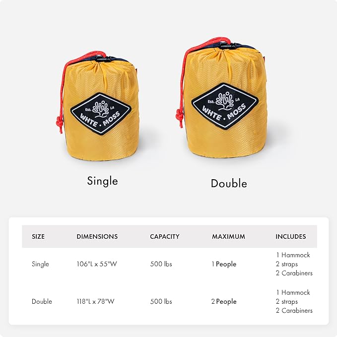 Suparpine II Hammock for Camping with Straps Included (Deep Blue, Double)