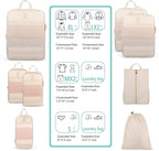 Expandable Compression Packing Cubes for Suitcases,6 Set Lightweight Compressible Travel Packing Organizer for Carry on Suitcase,Organizer Bags Set as Travel Essentials for Women