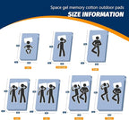 CYMULA CertiPUR-US Memory Foam Camping Mattress Pad, Portable Foam Sleeping Pad for Camping, Roll up Sleeping Mat for Adults Guest Floor Bed for Sleepover, Car, Tent SUV Cot Mattress