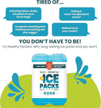 Healthy Packers Ice Packs for Lunch Boxes & Coolers - Freezer Packs - Original Cool Pack | Cooler Accessories for Beach, Camping & Fishing | Slim & Long-Lasting Reusable Ice Pack for Cooler