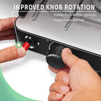 VANSTON 2-Burner Propane Camping Stove, 20,000 Total BTUs Portable Gas Camping Grill, Stovetop with Adjustable Burners, Wind Guards, Heavy-Duty Latch, Built-in Carrying Handle, Pressure regulator