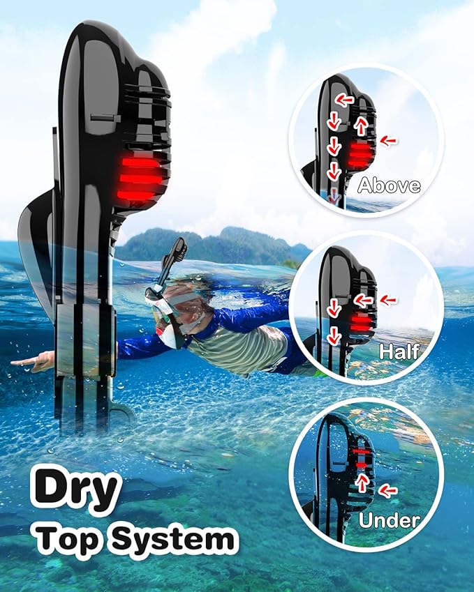 Kids Snorkel Mask, Full Face Snorkel Mask for Kids 4-16, Foldable Snorkeling Gear for Kids Snorkeling Set for Swimming Pool Toys, Dry Top, Anti-Leak/Anti-Fog /180° HD View/Portable Bag