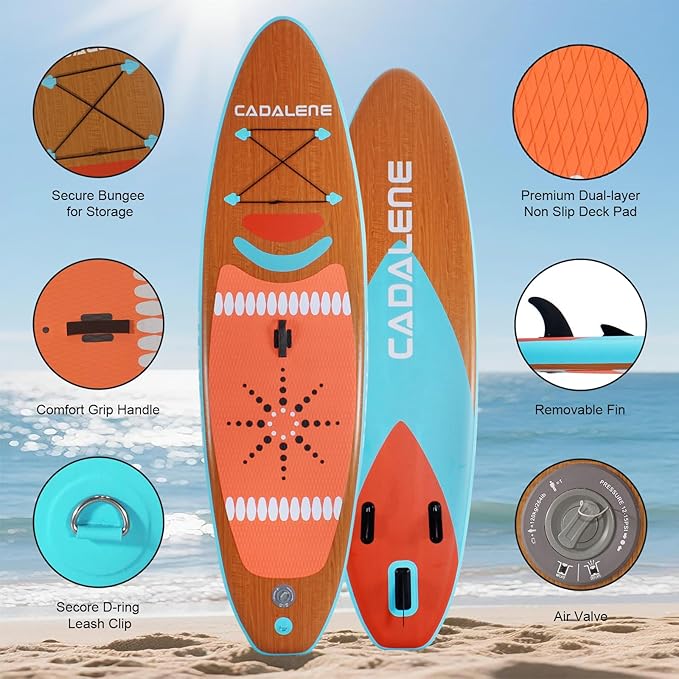 Inflatable Stand Up Paddle Board with SUP Accessories, Anti-Slip EVA Deck, Family-Friendly SUP Boards for Adults & Youth of All Skill Levels, Versatile Yoga Paddle Board