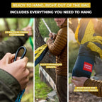 Grand Trunk Double Deluxe Parachute Nylon Hammock - 500lb Capacity Camping Hammock, 10.5x6.5ft, Lightweight & Durable (Charcoal/Magenta)