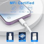 2PACK for iPhone Charger 3FT,Lightning Charging Cable，for Apple Certified Cord for iPhone 14/13/12/11 Pro/X/Xs Max/XR/8 Plus/7/6s/SE/5c/5s,for iPad Air/Mini USB Charge 3Foot