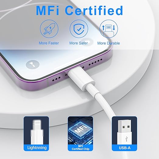 2PACK for iPhone Charger 3FT,Lightning Charging Cable，for Apple Certified Cord for iPhone 14/13/12/11 Pro/X/Xs Max/XR/8 Plus/7/6s/SE/5c/5s,for iPad Air/Mini USB Charge 3Foot