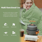 puredown® Lightweight Packable Couch Throw Soft Feather Down Throw Blanket for Indoor and Outdoor Use, 50"X70", Sage Green