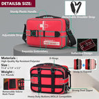 Advanced Comprehensive First Aid Kit with Well Organized Labelled Compartments Removable MOLLE System First Aid Trauma Kits for Car, Home,Camping, Office and etc.-401 Piece