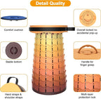 ALEVMOOM Upgraded XXL 19.7" Collapsible Stool, Heavy Duty Portable Folding Stool Max Load 1000 lbs, Retractable Telescoping Foldable Seat for Camping Fishing Hiking Travel BBQ