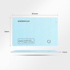 WHEREMYLUV-Item-Finder-for-Wallet, Ultra Thin Bluetooth Tracker Card Compatible with Apple Find My, Rechargeable GPS Locator, IPX8 Waterproof, Slim Smart Card for Men & Women (Blue)