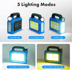 Solar Lantern, LED Flashlight for Power Outages, Portable Camping Essentials Lights, Rechargeable Battery Powered Tent Lights for Emergency, Hurricane, Survival Kits, Operated Lamp