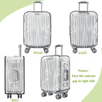 Reginary 8 Pieces Clear Luggage Cover PVC Waterproof Suitcase Cover Protector for Luggage Spinner Wheels Suitcase(18 Inches, 20 Inches, 24 Inches, 28 Inches)