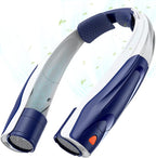 Neck Fan for Men Portable: 5S Fast Cooling, 6000mAh Battery Air Volume, 6 Speeds, Personal Fan for Fathers, Dad - Ultra-Quiet, USB Quick Rechargeable Wearable Cooling Fan (Dark Blue)