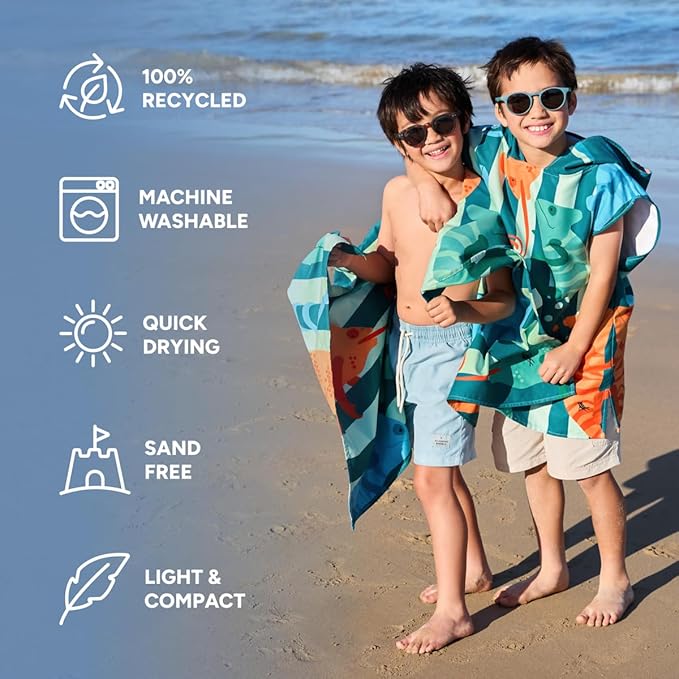 Dock & Bay Beach Towel - Quick Dry, Sand Free - Compact, Lightweight - 100% Recycled - Includes Bag - Karma Chameleon - Large (160x90cm, 63x35)