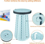 Boreeman Upgraded Folding Stool Lightweight Yet More Sturdy with Load Capacity 400lbs Portable Collapsible Stool for Camping Fishing Hiking BBQ (Ice Cream)