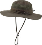 Connectyle Wide Brim Sun Hat for Men Breathable Cowboy Boonie Hat UPF 50+ Sun Protection Bucket Hat for Fishing Hiking