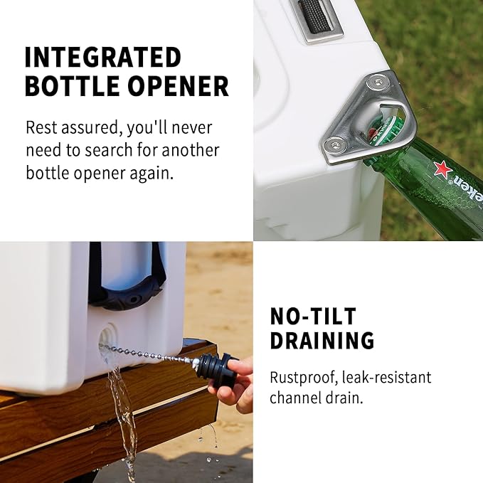 EchoSmile 25/30/35/40/60/75 Quart Rotomolded Cooler, Built to Stand up to The Rigors of The Journey