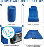 SoundAsleep Products Dream Series Luxury Air Mattress, ComfortCoil Technology, Built-in High Capacity Pump for Home, Camping- Double Height, Adjustable, Inflatable Blow Up, Portable - Twin XL Size