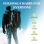 2 Pack Upgraded Collapsible Stool Folding Stool with Cushion,Retractable Folding Stool Max Load Capacity 400lbs, Portable Telescoping Stools for Camping Hiking Outdoor BBQ -Rainbow-Green