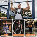 FUFF Weighted vest woman - 5lb/10lb/12lb/15lb/20lb/25lb/30lb Weights with Reflective Stripe, Weighted Vest for Men Women Strength Training Running Walking Jogging