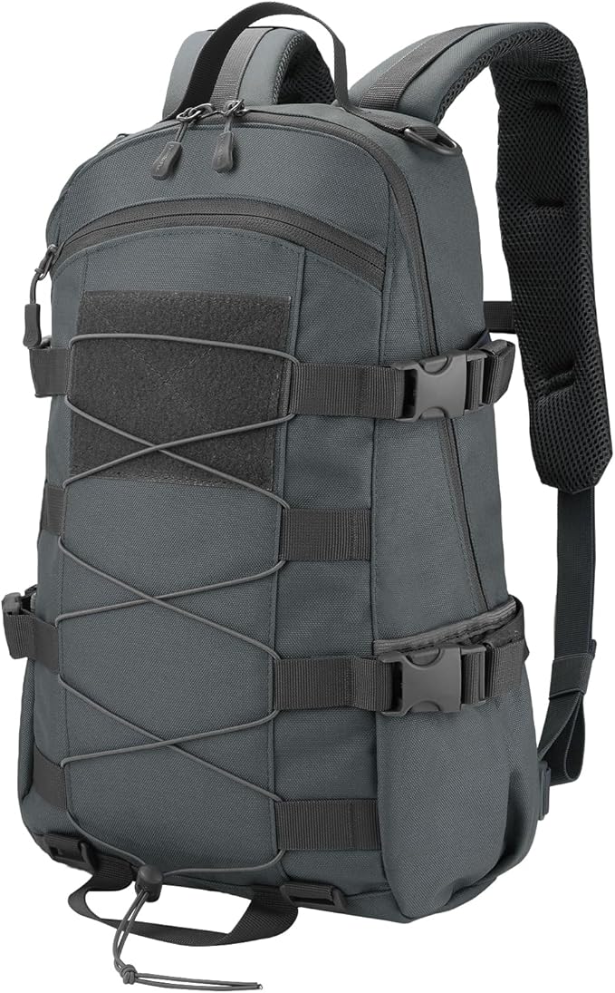 25L Hiking Backpack Small Tactical Backpack Daypack Camping Trekking Hunting Molle Pack for Men Women, Grey
