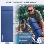 Elegear Self Inflating Sleeping Pad, 3.15" Ultra-Thick Memory Foam Camping Pad with Pillow Fast Inflating in 20s Insulated Camping Mattress Pad 4-Season Camp Sleeping Mat for Camp/Travel/Car/Tent