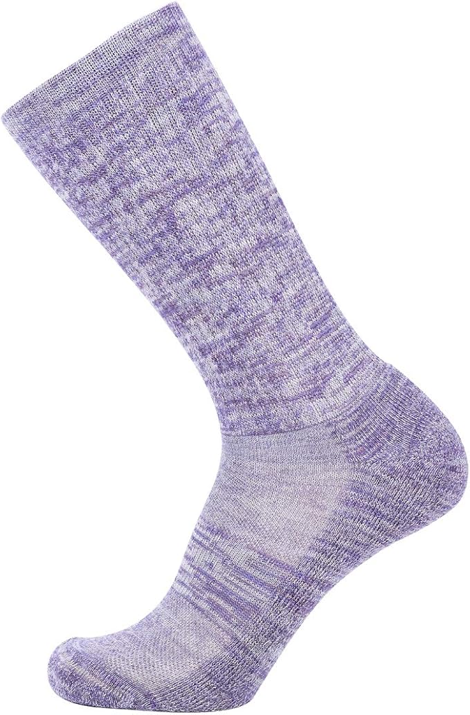 EnerWear 4 Pack Women's Merino Wool Outdoor Hiking Trail Crew Sock