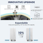 Hard Shell Expandable Luggage Sets 2 Piece with Spinner Wheels Cup Holder, Top Opening Lightweight Luggage Rolling Suitcase with Lock, Carry On And Checked Luggage Set 2 Piece (White, 20/28)