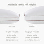 Saatva Latex Pillow - Standard Loft (4” - 5”) - Hypoallergenic Pillow with Shredded Latex Core - Breathable - Machine Washable Organic Cotton Cover - Queen (28"x18") 1 Pack