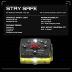 Guardian Angel Micro Series Safety Lights, Beacon Device (Yellow Front & Yellow Rear) |Rechargeable & Hands-Free Wearable LED Light for Dog Walking, Cycling, Hiking, Camping & Fishing
