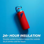 Gatorade 'Overtime' 22oz Stainless Steel Water Bottle, Straw Cap, Red/Blue