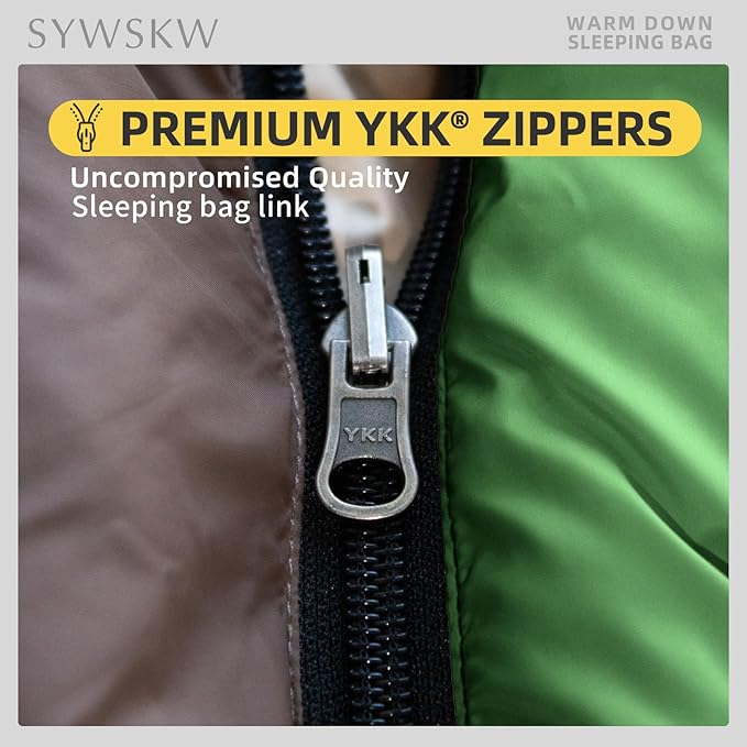 Down Sleeping Bag with Pillow, Ultralight Rectangular Sleeping Bag for Adults, Youth Backpacking,Hiking and Camping Outdoor with YKK Two-Way Zipper 680 FP Down