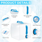 3 Pack Collapsible Water Container with Spigot, Foldable Camping Water Container Portable Camping Storage Carrier Jug for Outdoors Hiking Emergency Kit Backpack(Blue,2.6 Gallon)