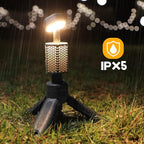 Telescopic Camping Lights, Rechargeable 10500mAh Camping Lantern with Storage Bag, Waterproof LED Camping Lamp with Magnetic, Portable Outdoor Tent Light for Camping,Hiking,Emergency,Fishing (Black)