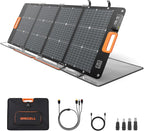 GRECELL 120W Portable Solar Panel for Power Station, 24% High Efficiency Bifacial Panel 21.6V Foldable Waterproof with XT60/Type-C/2 USB DC Output, 120W Solar Panel for Outdoor, Camping, Van, RV, Trip