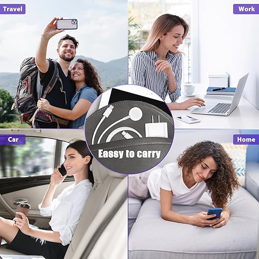 Upgraded Apple Watch Charger, Magnetic 2 in 1 Charger, USB C Charger Block Plug Adapter with 6FT iWatch Portable Wireless Fast Charging Cable Cord for iWatch Series Ultra/9/8/7/6/SE/SE2/5/4/3