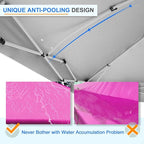 EAGLE PEAK Pop Up Canopy Tent with 1 Sidewall, Easy Setup Event Tent, Outdoor Sun Shade, Wheeled Carry Bag, Stakes and Guy Ropes, Instant Canopy 12x12, Pink