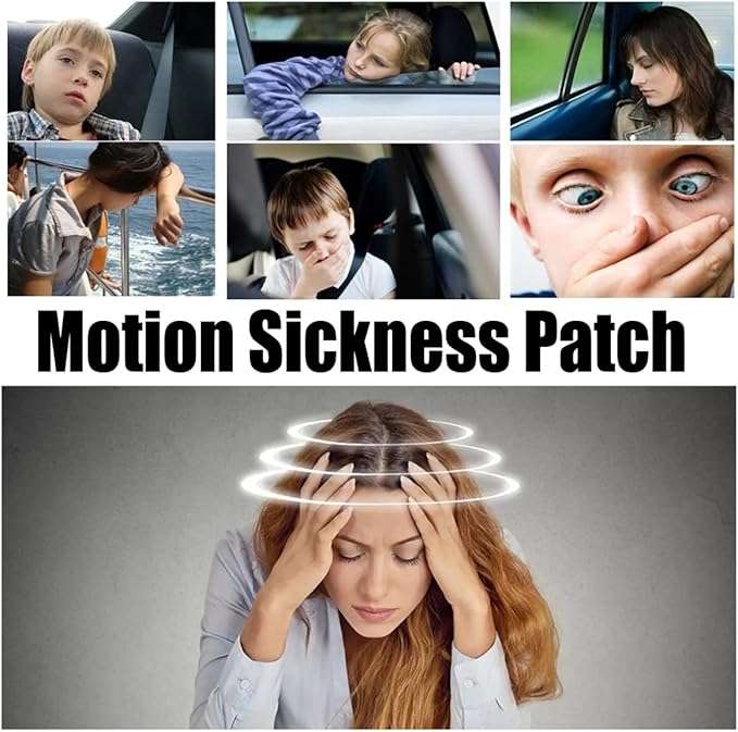 (2026 New) Motion Sickness Patches Non-Drowsy, 100% Natural Motion Sickness Patch(Efficient– Lasts 72 Hours)-for Car Airplane Ship Altitude Sickness(Travel Essentials)-for Adults and Kids(20 Count)